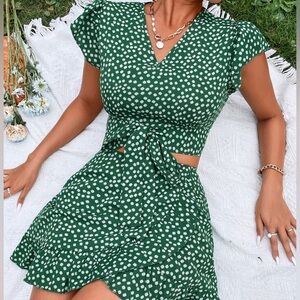 SHEIN 2-Piece Crop Top & Skirt Set